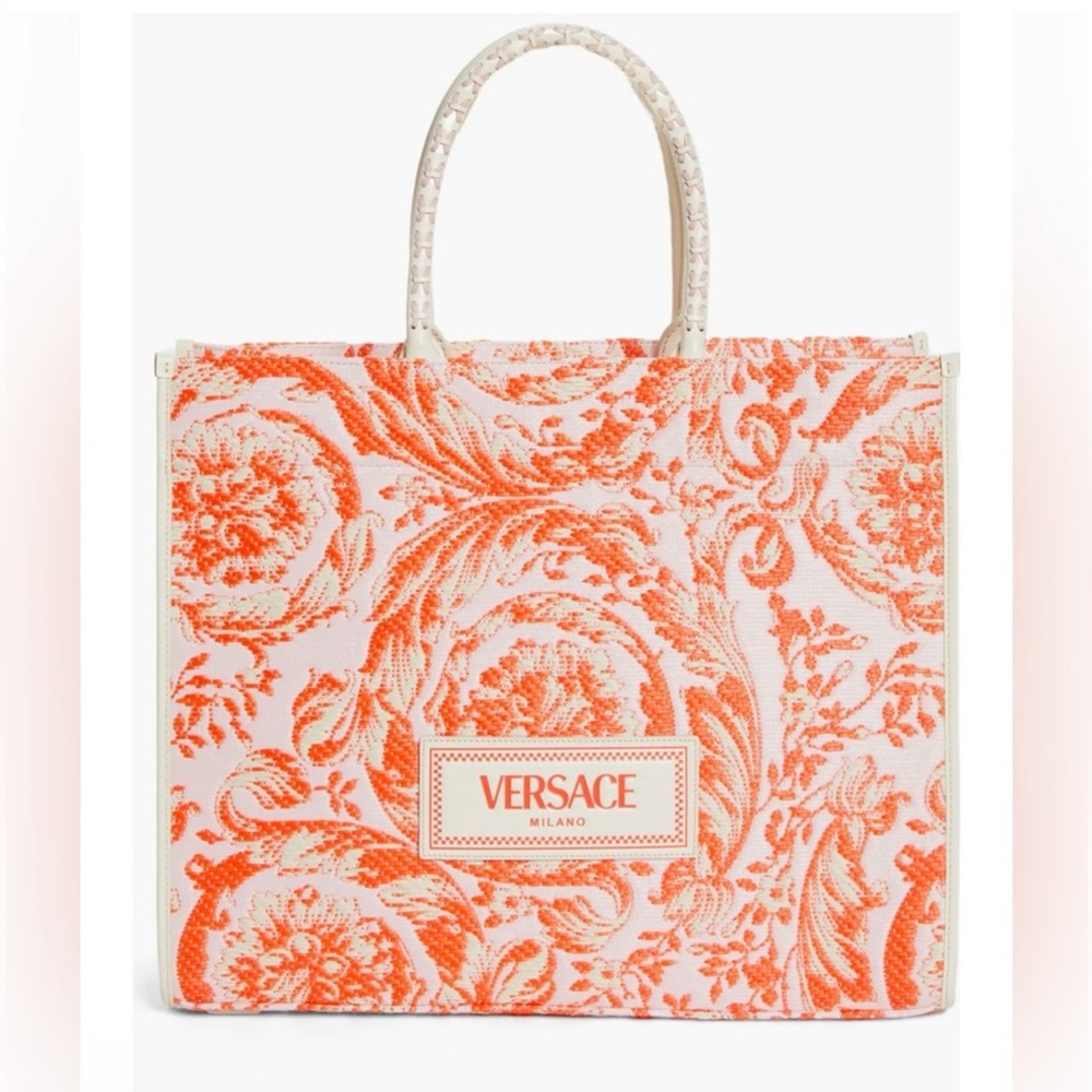*NWT* Versace Extra Large NWT Athena Barocco Raffia Tote